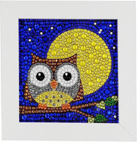 LAN WHALE Easy 5D Kit de pintura de diamante para niños, kit completo de pintura por número con marco de madera - Panda 6 x 6 pulgadas (rosa) - Arteztik
