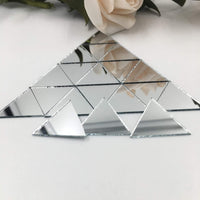 Espejo triangular de 1.0 in, azulejos de mosaico con forma triangular, 150 piezas - Arteztik
