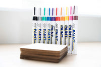 Cuadrados de madera sin terminar — Pack de 50 — Recortes de madera para manualidades — 4 x 4 pulgadas — Incluye 10 marcadores de pintura — Manualidades de bricolaje, Azulejos de Scrabble, Pintura, Mancha, Quemar, Posavasos — Para artesanos de todas las ed - Arteztik
