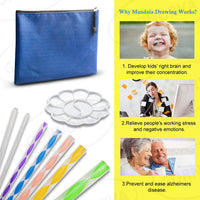 GORNORVA 33 piezas Mandala Dotting Herramientas Stencil Mandala Painting Tool Kits Cepillos bandeja de pintura pinceles para Rock Painting Coloring Drawing y Drafting Art Supplies - Arteztik
