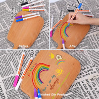 Rotuladores acrílicos para pintura de roca, 24 colores vibrantes para cristal, piedra, madera, tela, metal, cerámica, roca y más, punta extrafina, base de agua, secado rápido, ideal para manualidades - Arteztik
