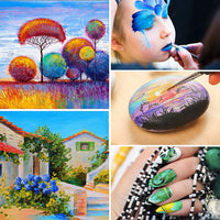 Juego de pinceles de pintura de detalles, 15 pinceles de pintura en miniatura, kit de pinceles de pintura profesional de arte fino, con mango triangular, soporte y bolsa de viaje, apto para acrílico, aceite, acuarela, cara, uñas, pintura de modelo - Arteztik
