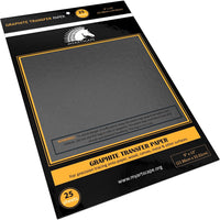 Papel de transferencia de grafito (25 hojas 9 pulgadas x 13 pulgadas) para diseños en madera, papel, y otras superficie, por MyArtscape™. - Arteztik
