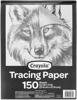 Crayola - Papel de rastreo (8.0 x 11.4 in, ideal para la almohadilla de seguimiento de luz, regalo, 150 unidades, multicolor, modelo: - Arteztik
