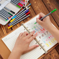 YUEAON 12 plantillas de letras y números para letras A5 Bullet Journal Suministros Scrapbooking Pintura Dibujo Artesanía -5 × 7 pulgadas - Arteztik
