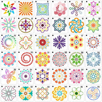46 plantillas de mandala y 25 piezas de mandala para pintar rocas, puntos de uñas y suministros de dibujo artístico. - Arteztik

