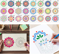 Mandala - Juego de 47 plantillas de puntos, herramientas de punteado para pintura de rocas y arte de uñas, plantillas de mandala, herramientas de punto para dibujo y dibujo - Arteztik
