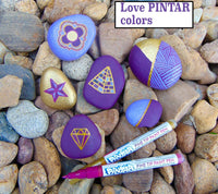 Pintar - Juego de 24 rotuladores de punta fina para pintura de roca, cristal de cerámica, madera, papel, tela y porcelana, resistente al agua, bolígrafo, suministros para manualidades, proyectos de bricolaje - Arteztik
