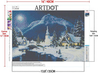 ARTDOT - Juego de 4 kits de pintura de diamante 5D para adultos, kit de pintura de diamante de invierno por número, taladro completo, arte de diamantes de imitación para regalo de Navidad, decoración de pared para el hogar, 12 x 16 pulgadas - Arteztik
