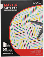 Juvale - Bloc de papel para dibujo, 50 hojas blancas, 9.1 x 11.8 in - Arteztik
