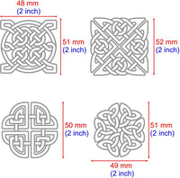 Aleks Melnyk #40 - Plantillas de metal para diario, juego de 2 piezas (4 diseños), herramienta para quemar madera, pirógrafo y grabado, álbumes de recortes, manualidades y bricolaje - Arteztik
