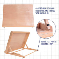 U.S. Art Supply - Tabla de dibujo de madera ajustable de 18.0 in de ancho x 14.0 in (A3) con espiral lateral de 11.3 in x 14.0 in (2 almohadillas) - Arteztik
