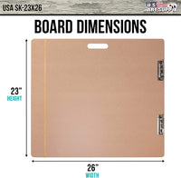 US Art Supply 23" X 26" Artist Sketch Tote Board Bundled with 11" x 14" Side Spiral Bound - 60lb Sketch Drawing Pad (Pack of 2 Pads) - 100 Sheets in Each Sketch Paper Pad - Arteztik

