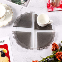 Juego de moldes de silicona para posavasos de 3 piezas, incluye 2 piezas irregulares de gran tamaño cuadrado y redondo, molde de resina de ágata para manualidades, decoración del hogar - Arteztik
