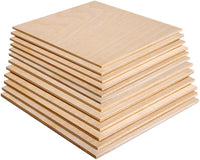 Madera contrachapada de abedul báltico de 0.118 in x 3.9 x 3.9 in, grado B/BB (paquete de 12) perfecto para artes y manualidades, proyectos escolares y proyectos de bricolaje, dibujo, pintura, grabado de madera, quema de madera y proyectos con láser - Arteztik
