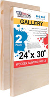 U.S. Art Supply - Tableros de madera de abedul de 18.0 in x 47.9 in de profundidad (2 unidades) - Lienzo de pared de madera de profundidad para artista, pintura de medios mixtos, acrílico, aceite, encáustico - Arteztik

