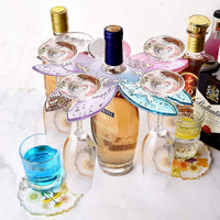 Moldes de resina para posavasos de resina, moldes de silicona de resina para manualidades, fabricación de botellas de vino en forma de flor, soporte de vidrio, bandeja, bastidores de Stemware, alfombrilla de tazón, decoración del hogar - Arteztik
