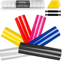 Juego Oracal 651 multicolor de vinilo para principiantes para Cricut, Silhouette y Cameo; incluye juego de herramientas de instalación 9.84 pies - Arteztik
