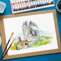 Juego de pintura de acuarela, Shuttle Art 36 colores de acuarela en tubos (0.4 fl oz cada uno) con 3 pinceles, rico pigmento, fácil de mezclar, perfecto para niños, artistas, principiantes, estudiantes - Arteztik
