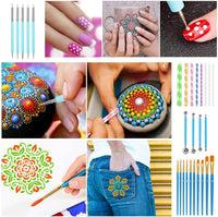 Mandala Dotting Tools, Shynek 41 piezas Mandala Rock Kit de herramientas de pintura con Mandala plantilla para pintar rocas, pintura Mandalas y dibujo - Arteztik
