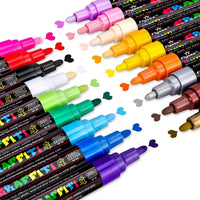 Emooqi - Juego de 18 rotuladores de pintura acrílicos para rocas, manualidades, cerámica, vidrio, madera, tela, lienzo, suministros para manualidades - Arteztik
