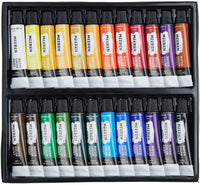 MEEDEN - Juego de 24 colores vibrantes en tubos (24 x 0.4 fl oz), pigmentos ricos, vibrantes, no tóxicos para estudiantes, principiantes, pintores aficionados y más - Arteztik
