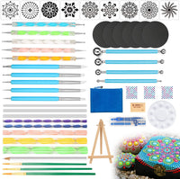 Mandala Dotting Tools Set – PGFUN 49 piezas Kit de pintura de puntos con herramientas de punto, bolígrafo de bola, bandeja de pintura y cepillos para pintura de rocas, colorear, arte de uñas, dibujo y dibujo - Arteztik
