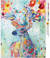 Kit de pintura de diamante 5D Dachshund acuarela Sika Deer taladro completo de cristales de estrás punto de cruz bordado artes manualidades suministros de imagen para el hogar decoración de pared 11.8 x 15.8 pulgadas - Arteztik
