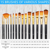 Juego de pintura acrílica, 45 piezas, suministros de pintura profesional, incluye 24 pinturas acrílicas, 16 pinceles de pintura con bolsa, cuchillo de pintura, esponja de arte y paleta de pintura, suministros de manualidades para adultos y niños - Arteztik
