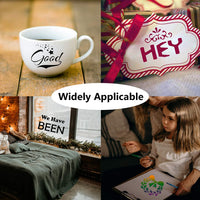 EVGLOW - Plantilla de 9 plantillas de Navidad, reutilizables, lavables y reutilizables para decoraciones de Navidad, tarjetas de felicitación, álbumes, álbumes de recortes, cuaderno, diario, arte de pared, etc. - Arteztik

