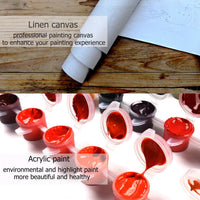 Layaw 2 unidades de pintura por números para adultos y niños – Pintura acrílica al óleo DIY por kits de números de 16 x 20 pulgadas (paisaje + Tranquil Lake) - Arteztik
