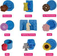 Silicona de plástico – DIY molde de silicona Kit de hacer, Super fácil 1:1 mezcla molde masilla, 3/4 libras, hace fuertes moldes de silicona reutilizables, grado alimenticio, no tóxico - Arteztik
