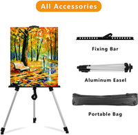 Soporte de caballete para trípode de 21" a 66", con bolsa de transporte, color negro - Arteztik
