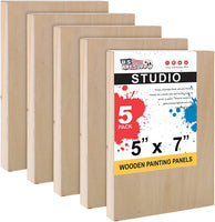 U.S. Art Supply - Tableros de madera de abedul para paneles de pintura de 18.0 x 24.0 in, cuna de 0.7 in de profundidad (paquete de 2) - Lienzo de pared de madera para artistas - Pintura para manualidades mixtas, acrílico, aceite, acuarela, encáustico - Arteztik
