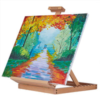 Caballete de mesa MEEDEN Studio con marco en H - Caballete de madera de haya maciza ajustable para artistas, para estudio o Plein Air - Soporta lienzos de hasta 23 pulgadas de alto - Arteztik
