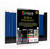 Juego de 26 lápices Colore de dibujo, incluyendo de carboncillo y grafito - Arteztik
