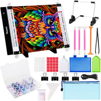Yoassi - Kit de panel de luz LED para pintura de diamantes, tamaño A4, con herramientas y accesorios completos de pintura de diamantes, ideal para taladrar y taladrar parcialmente, pintura de diamante 5D - Arteztik
