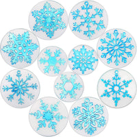 Moldes de resina de copo de nieve, moldes de fundición de silicona epoxi DIY Craft para hacer collar pendientes colgantes boda Navidad accesorios decoraciones, 11 piezas - Arteztik
