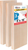 U.S. Art Supply - Tableros de madera de abedul para verter, 4 x 12 pulgadas, galería, 1 – 1/2 pulgadas de profundidad, cuna (paquete de 4) – Lienzo de pared de madera de profundidad de artista – Pintura para manualidades mixtas, acrílico, aceite, encausta - Arteztik
