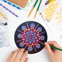 VIBIRIT 49pcs Mandala Dotting Tools, completo Mandala Dotting Herramientas Set con Mandala Plantilla/Dotting Tools/Brushes/Bandeja de pintura/Mini caballete para arcilla Pottery Craft, Pintura Rocas, Coloración, Arte Dibujo - Arteztik
