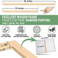 ARTIQO Bastidores para lienzos y para hacer manualidades, marco de lona, fácil de montar, kits de marco al óleo para galería, barras de madera para pinturas al óleo, impresiones, pintura por números y pósteres

