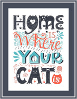 Kit de pintura de diamante para adultos 5D pintura con diamantes DIY, kit de pintura de palabras de gato por número con Gem Art Drill y Dotz 11" x 14" - Arteztik
