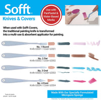 Cuchillo suave y fundas, 4 cuchillos surtidos y 8 fundas - Arteztik
