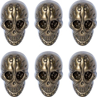 Punk Skull Ghost latón remache tornillo, remaches, para bolso, gorro, chaqueta, cinturón de motocicleta, pantalones vaqueros, gargantilla de cuero, accesorio de artesanía punk (6 unidades, 0.6 × 1 pulgada), color negro - Arteztik
