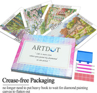 ARTDOT - Juego de 4 kits de pintura de diamante 5D para adultos, kit de pintura de diamantes de imitación de cristal para perforación completa, arte para decoración de pared del hogar, regalo de 12 x 16 pulgadas - Arteztik
