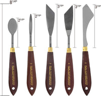 U.S. Art Supply - Juego de 5 cuchillos de paleta de metal surtidos - Arteztik
