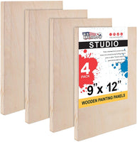 U.S. Art Supply - Tableros de madera de abedul para paneles de pintura de 18.0 x 24.0 in, cuna de 0.7 in de profundidad (paquete de 2) - Lienzo de pared de madera para artistas - Pintura para manualidades mixtas, acrílico, aceite, acuarela, encáustico - Arteztik
