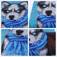 ZSNUOK - Kit de pintura de diamante 5D por número para adultos o niños, con forma especial para manualidades, manualidades, mosaicos, suministros de pintura con diamantes para decoración de la pared del hogar, lindo perro 8.0 x 10.0 in - Arteztik
