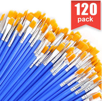 AROIC Paint Brushes Set,120 pcs Nylon Hair Brushes for Acrylic Oil Watercolor Artist Professional Painting Kits - Arteztik
