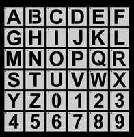 36 plantillas de letras del alfabeto, plantillas reutilizables de plástico para números de letra para decoración del hogar, proyectos de arte de bricolaje, madera, pared, tela, roca, pizarra (3.9 in) - Arteztik
